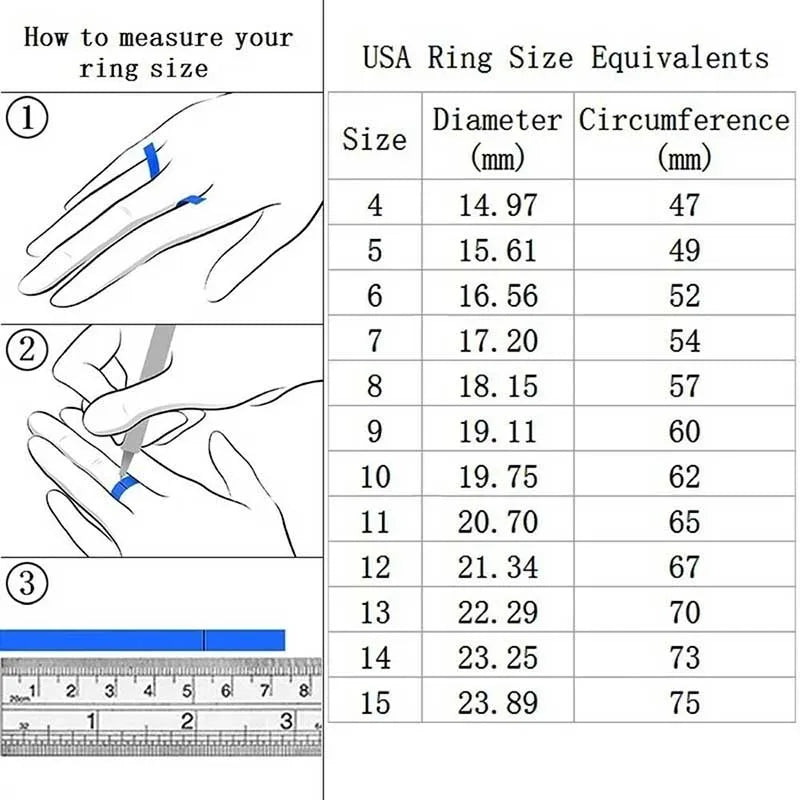 Luxury Crystal Zircon Stone Ring Set for Women