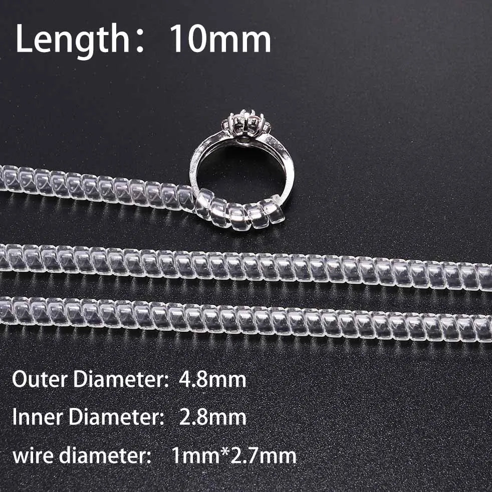 Clear Spiral Ring Tightener & Resizing Set