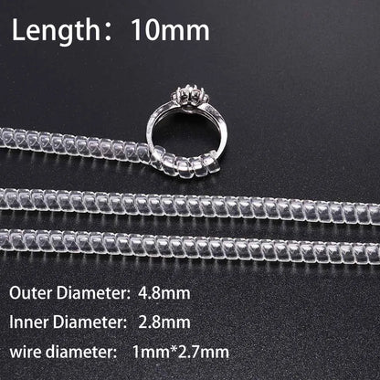 Clear Spiral Ring Tightener & Resizing Set