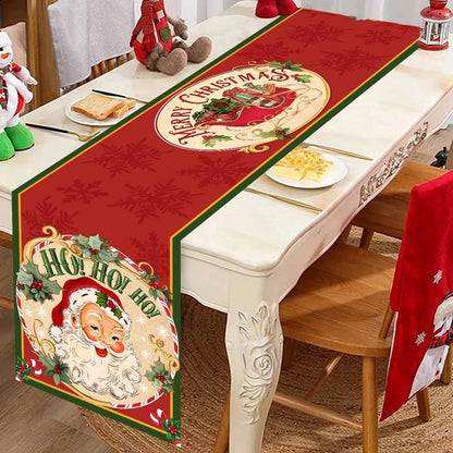 Christmas Table Runner Santa Claus Decoration