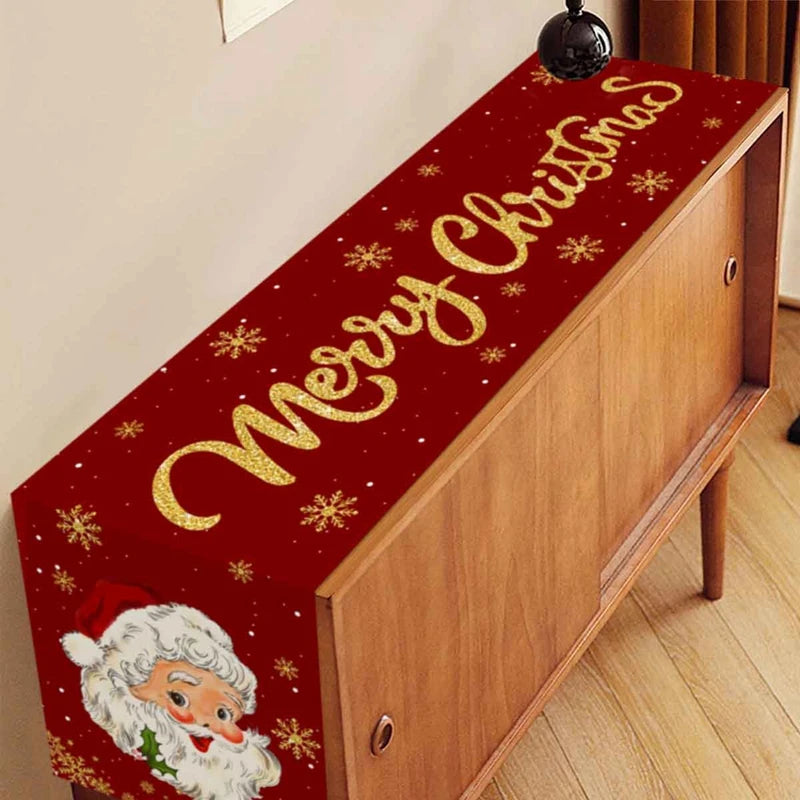 Christmas Table Runner Santa Claus Decoration