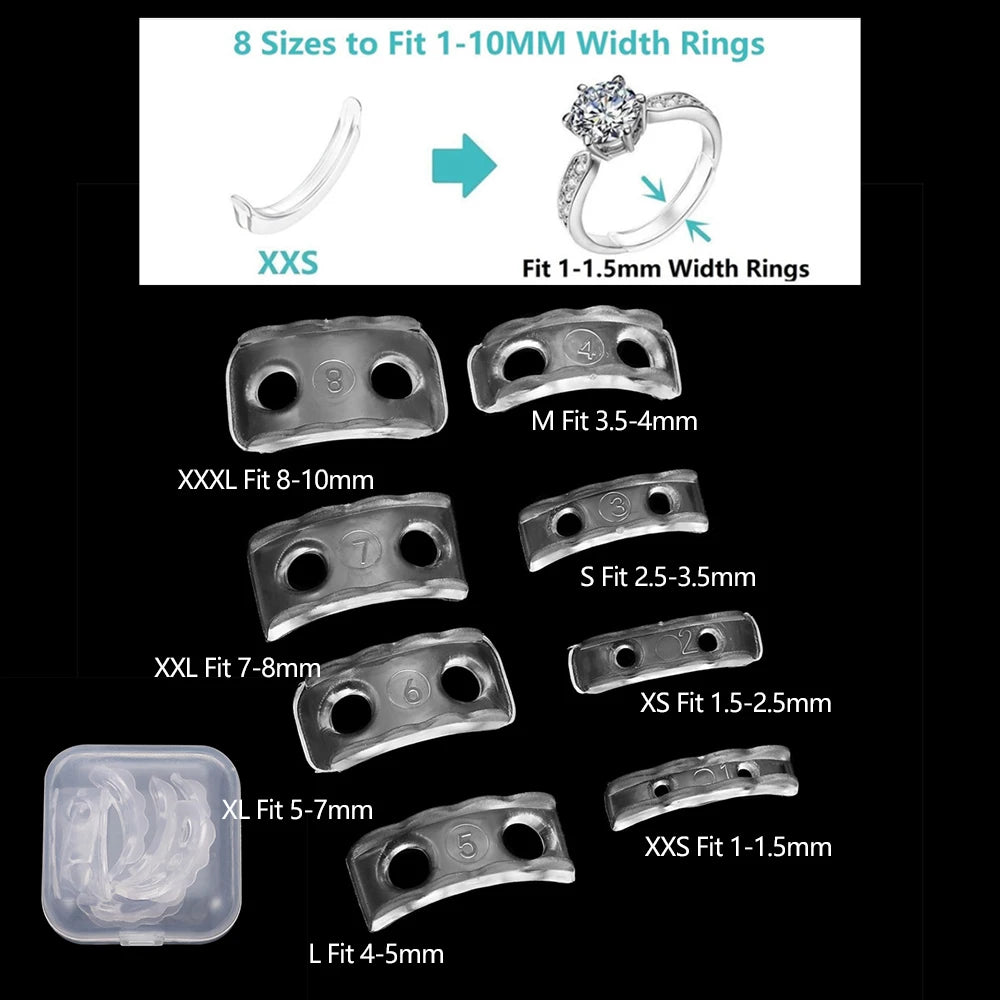Clear Spiral Ring Tightener & Resizing Set