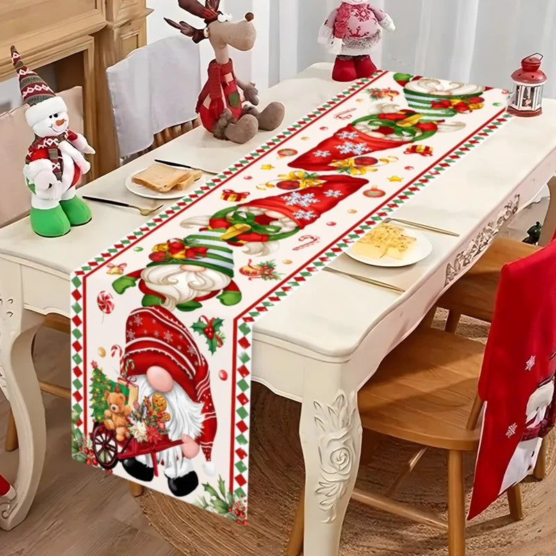 Christmas Table Runner Santa Claus Decoration