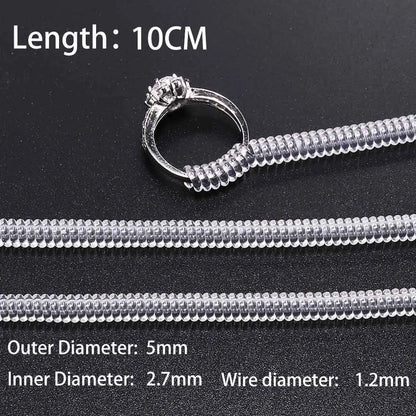 Clear Spiral Ring Tightener & Resizing Set