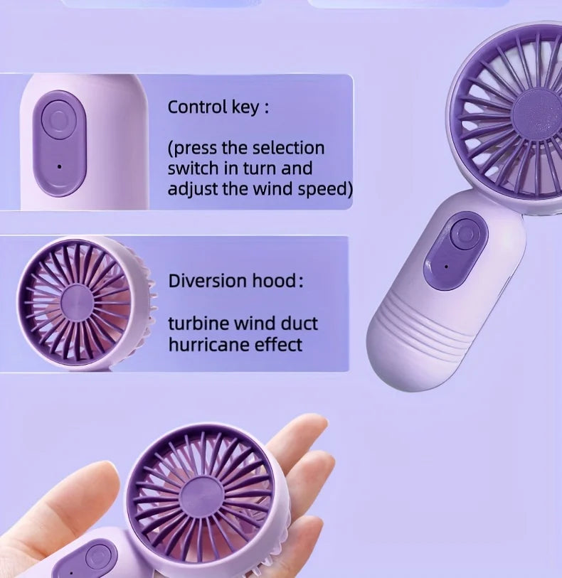 Portable USB Handheld Fan – Office, Travel, Camping
