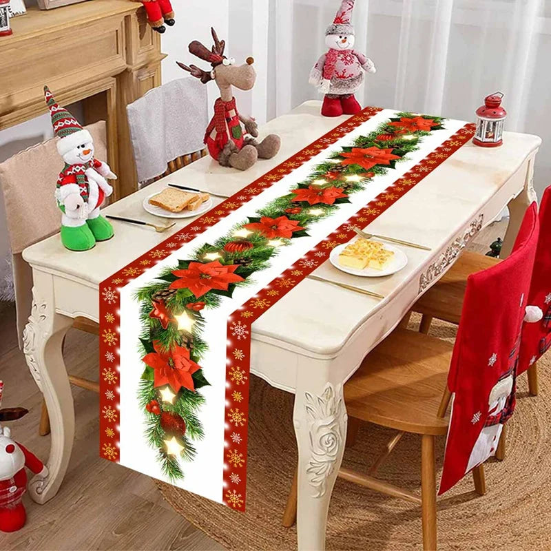 Christmas Table Runner Santa Claus Decoration