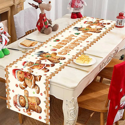 Christmas Table Runner Santa Claus Decoration