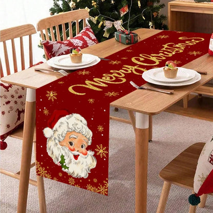 Christmas Table Runner Santa Claus Decoration