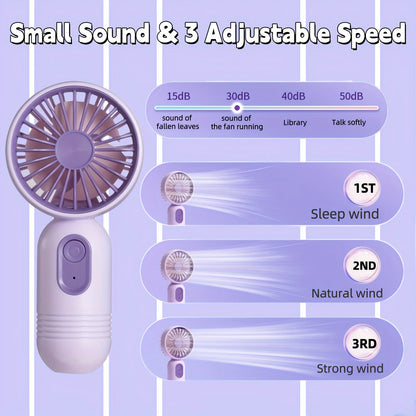 Portable USB Handheld Fan – Office, Travel, Camping