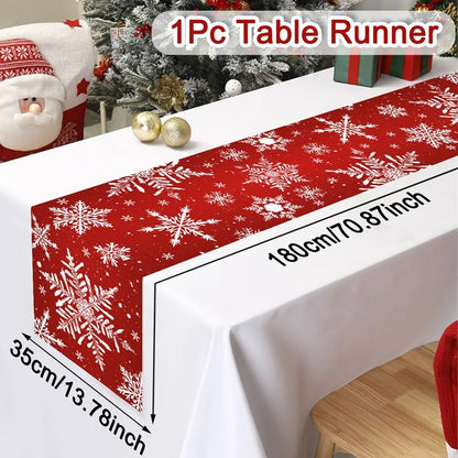 Christmas Table Runner Santa Claus Decoration