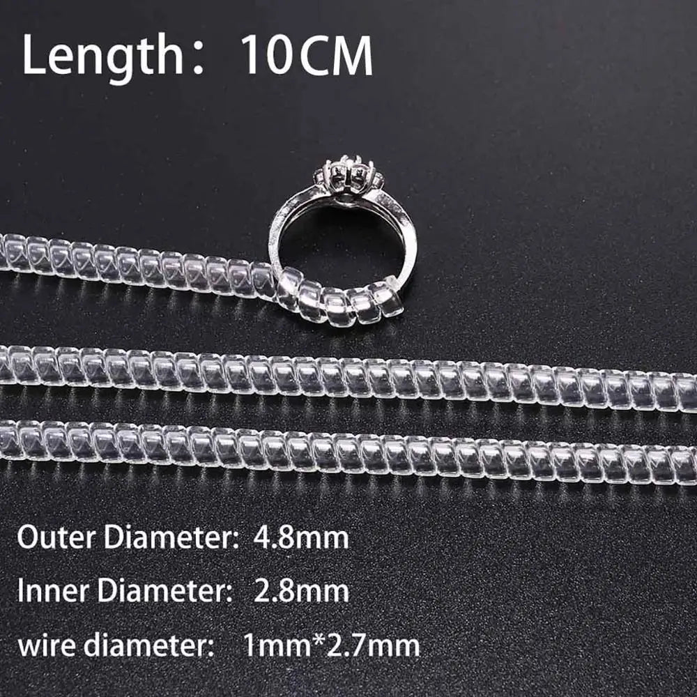 Clear Spiral Ring Tightener & Resizing Set