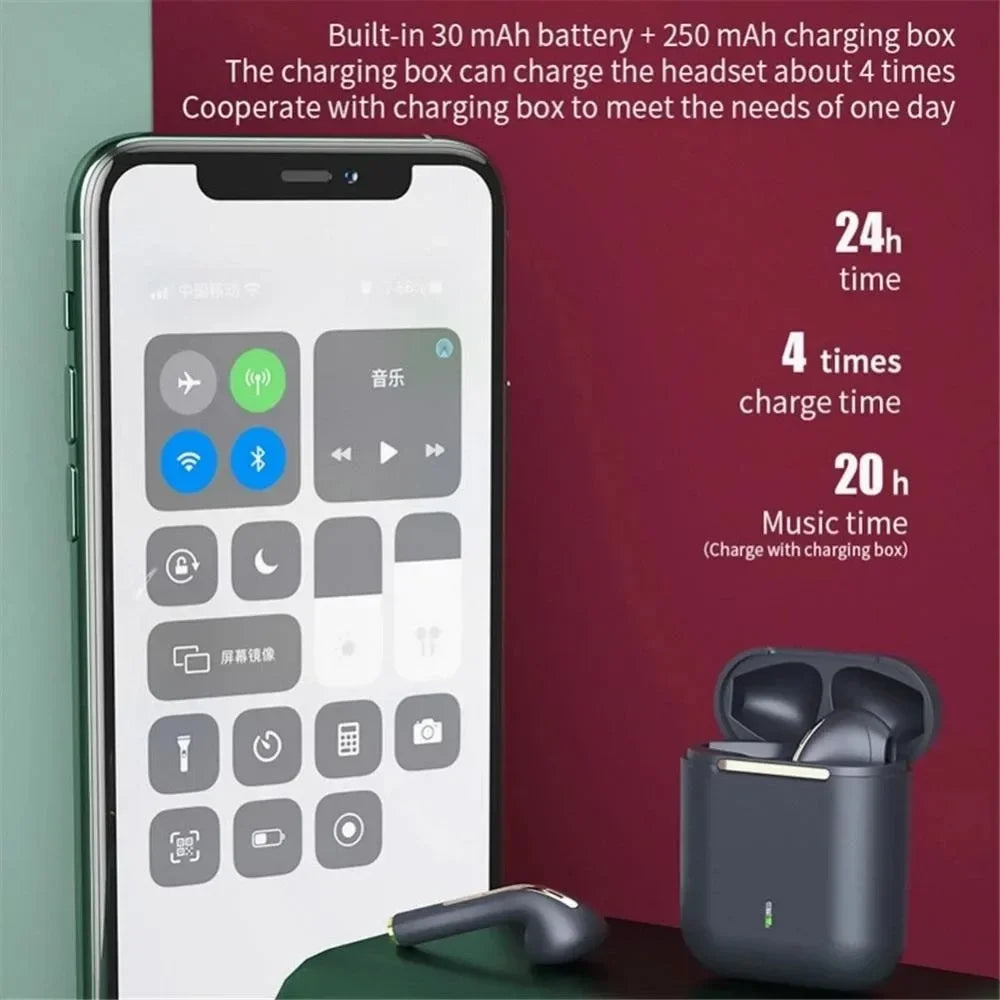 J18 TWS Bluetooth Sport Earphones Waterproof HiFi