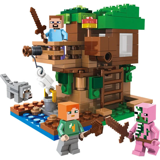 Farm Village Cartoon Tree House Block Educational Toy