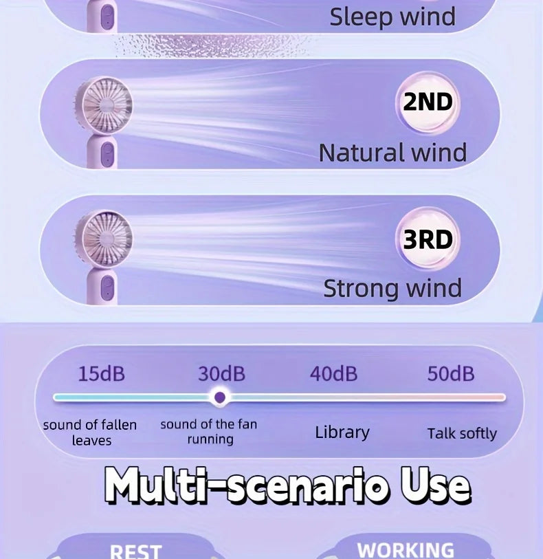 Portable USB Handheld Fan – Office, Travel, Camping