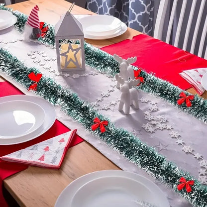 Festive Xmas Ribbon Garland Party & Home Decor