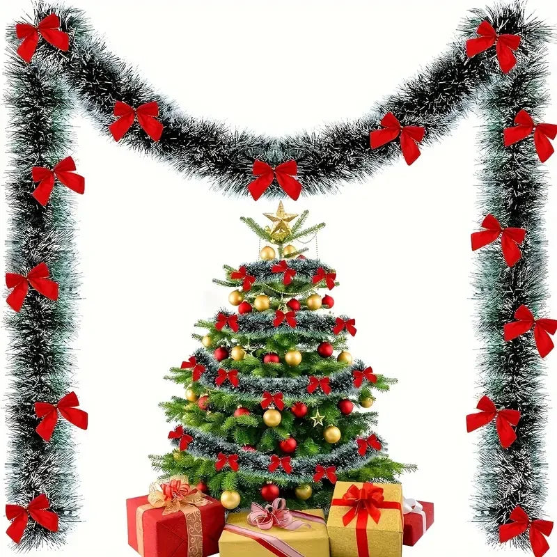 Festive Xmas Ribbon Garland Party & Home Decor