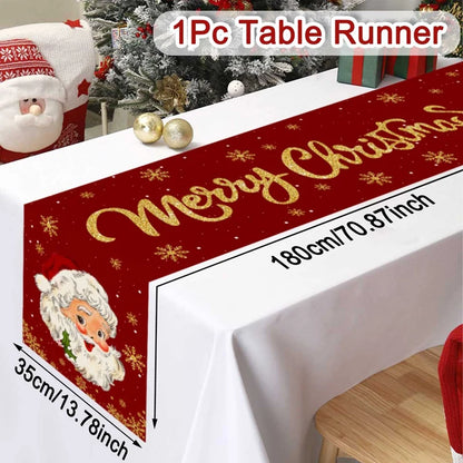 Christmas Table Runner Santa Claus Decoration