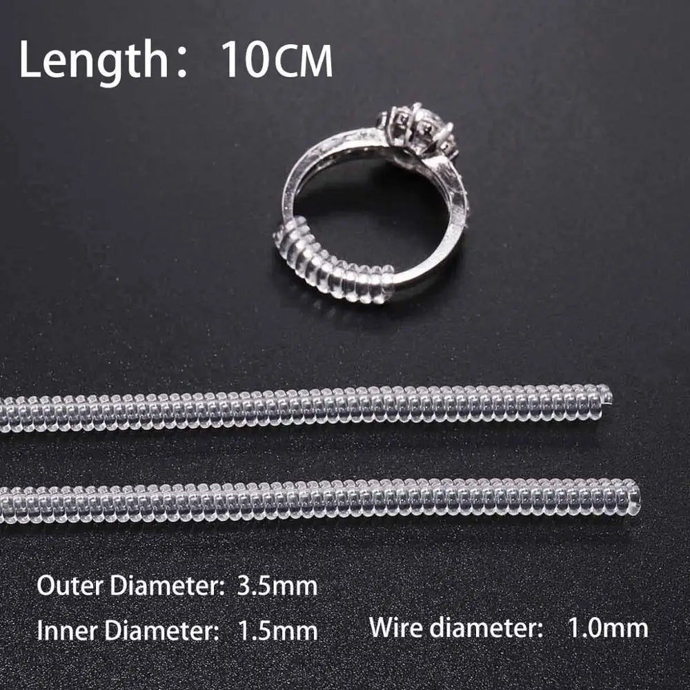 Clear Spiral Ring Tightener & Resizing Set