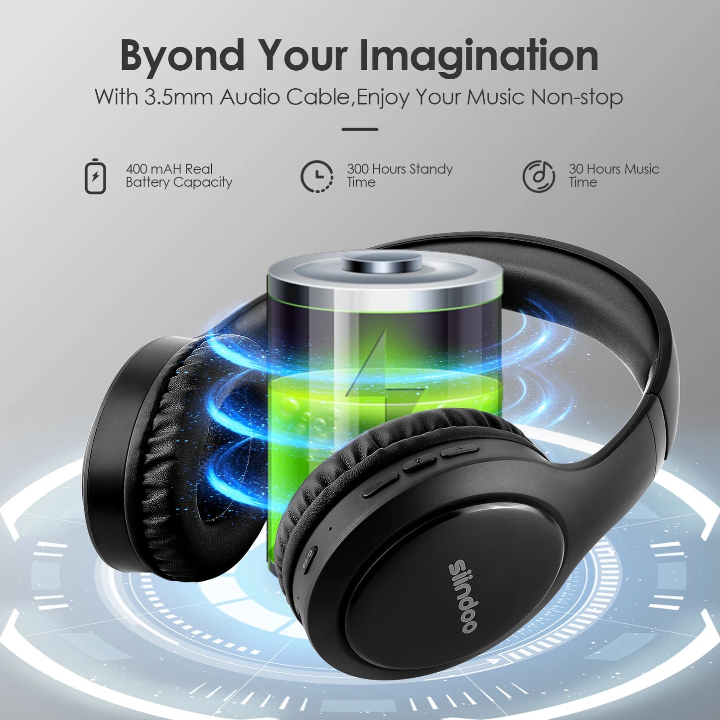 Siindoo JH-919 Wireless Headphones Super Bass