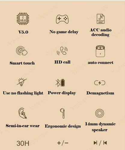 J18 TWS Bluetooth Sport Earphones Waterproof HiFi