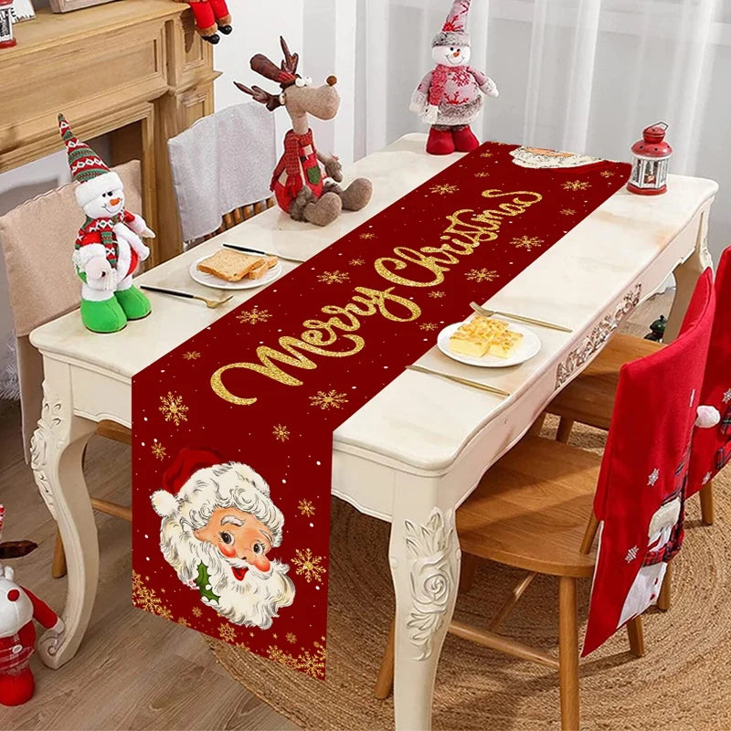 Christmas Table Runner Santa Claus Decoration