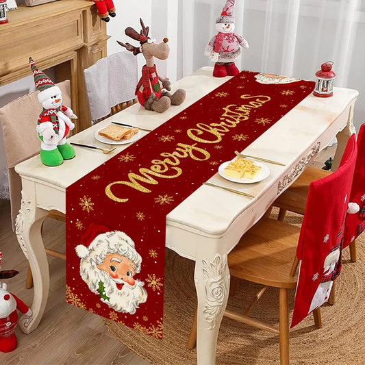 Christmas Table Runner Santa Claus Decoration