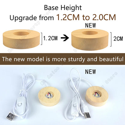 Unique 3D Crystal Ball Night Light LED Galaxy Lamp