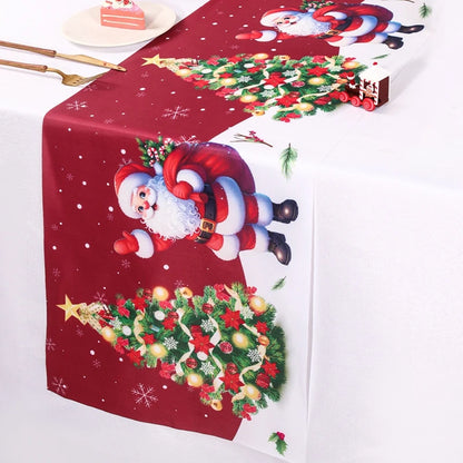 Christmas Table Runner Santa Claus Decoration