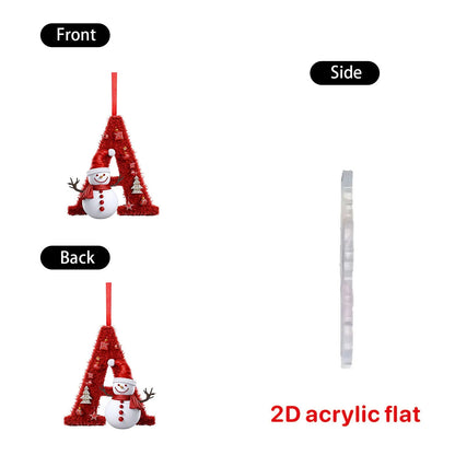 Christmas Tree Letter Pendant A-Z Ornaments 2025