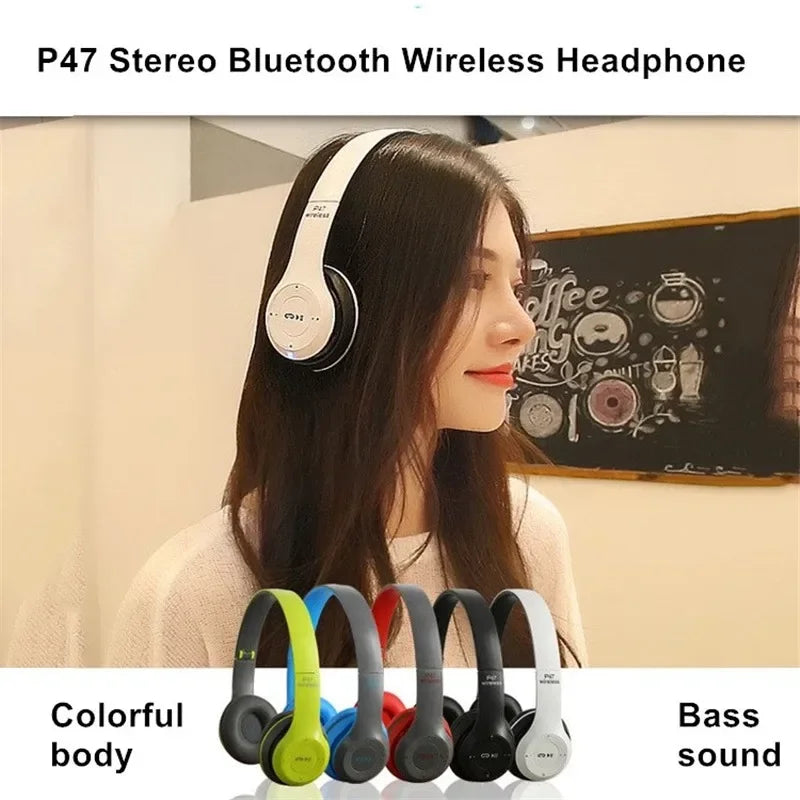 P47 Wireless Bluetooth 5.0 Headphones For iPhone