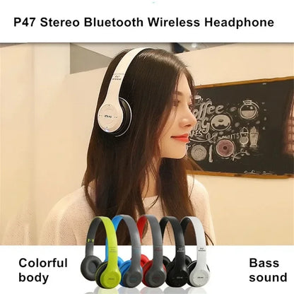 P47 Wireless Bluetooth 5.0 Headphones For iPhone