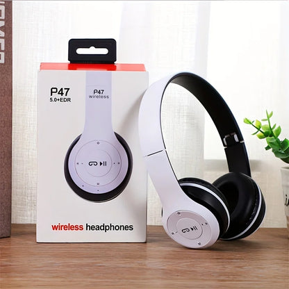 P47 Wireless Bluetooth 5.0 Headphones For iPhone