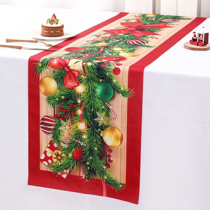 Christmas Table Runner Santa Claus Decoration