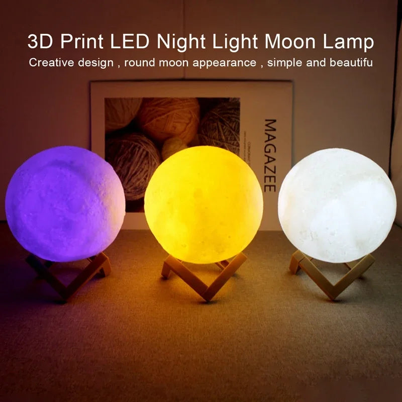 Galaxy Moon Light LED Lamp for Bedroom Decor