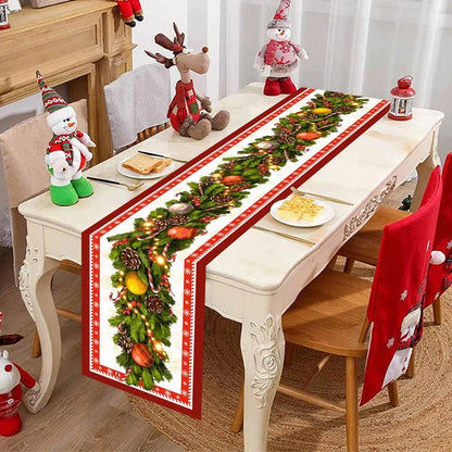 Christmas Table Runner Santa Claus Decoration