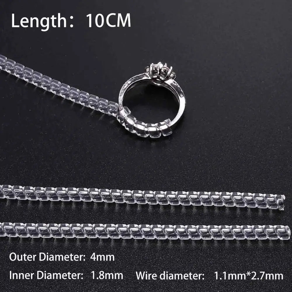 Clear Spiral Ring Tightener & Resizing Set