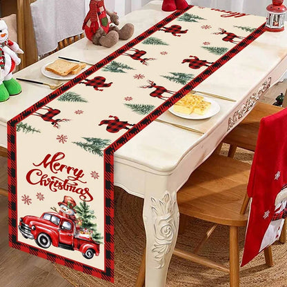 Christmas Table Runner Santa Claus Decoration
