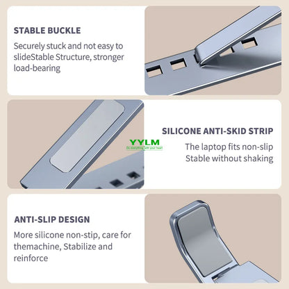YYLM N8 Laptop Stand Aluminum Adjustable Foldable