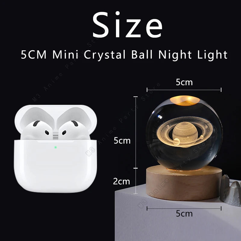 Unique 3D Crystal Ball Night Light LED Galaxy Lamp
