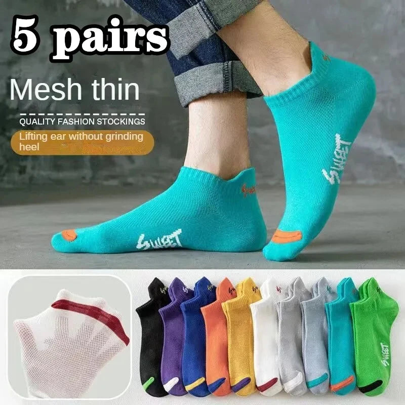 Fashion Men’s Cotton Ankle Socks – Comfortable Fit