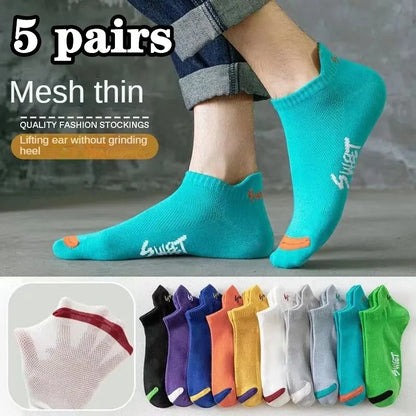 Fashion Men’s Cotton Ankle Socks – Comfortable Fit