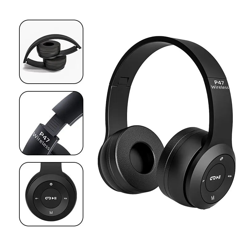 P47 Wireless Headphones Bluetooth 5.0 Foldable HiFi