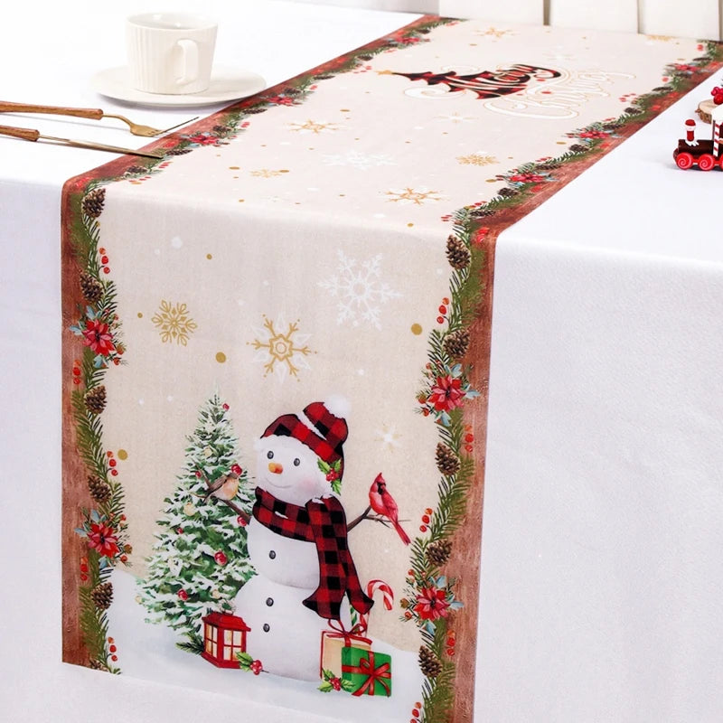 Christmas Table Runner Santa Claus Decoration