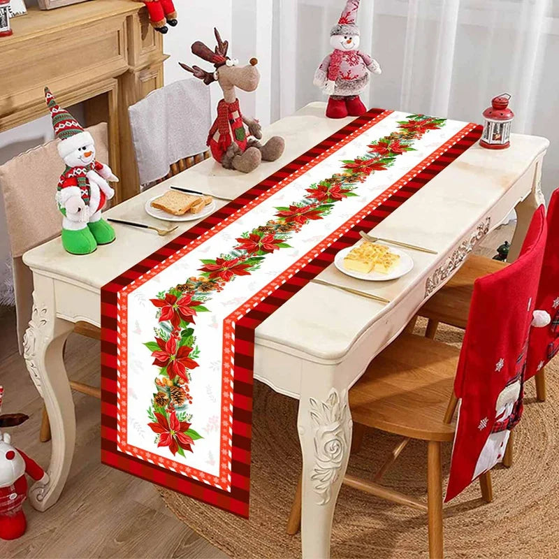 Christmas Table Runner Santa Claus Decoration