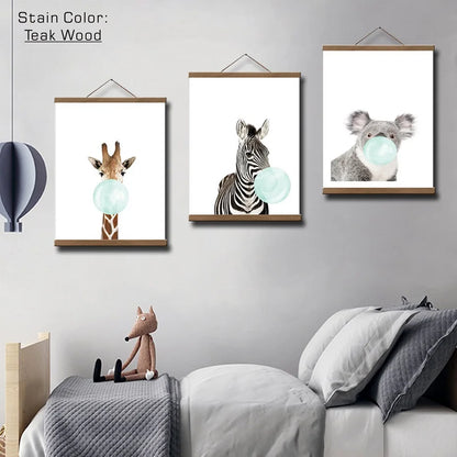 Teak Pine Wood Magnetic Painting Frame 21-100 cm