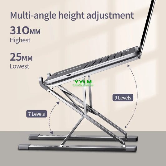 YYLM N8 Laptop Stand Aluminum Adjustable Foldable