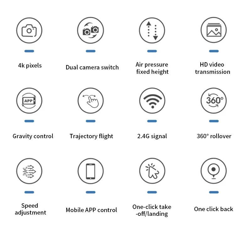 Foldable 2024 E99Pro RC Drone WIFI FPV Toy