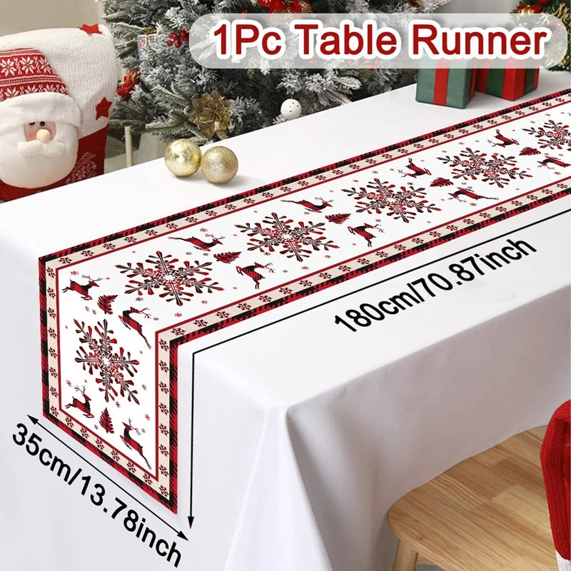 Christmas Table Runner Santa Claus Decoration