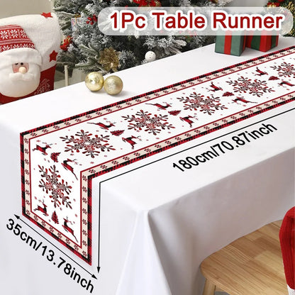 Christmas Table Runner Santa Claus Decoration