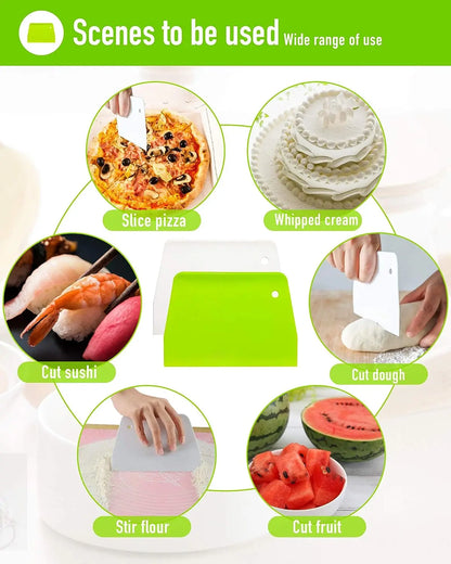 Multipurpose Dough Cutter Bowl Scraper Baking Kit
